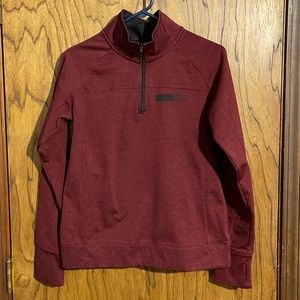 PINK. burgundy 3/4 zip pullover. Sz. Med.